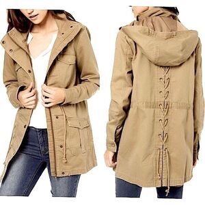 O'Neill Utility Coat Size Small Onofre Anorak Jacket Parka Military Beige
